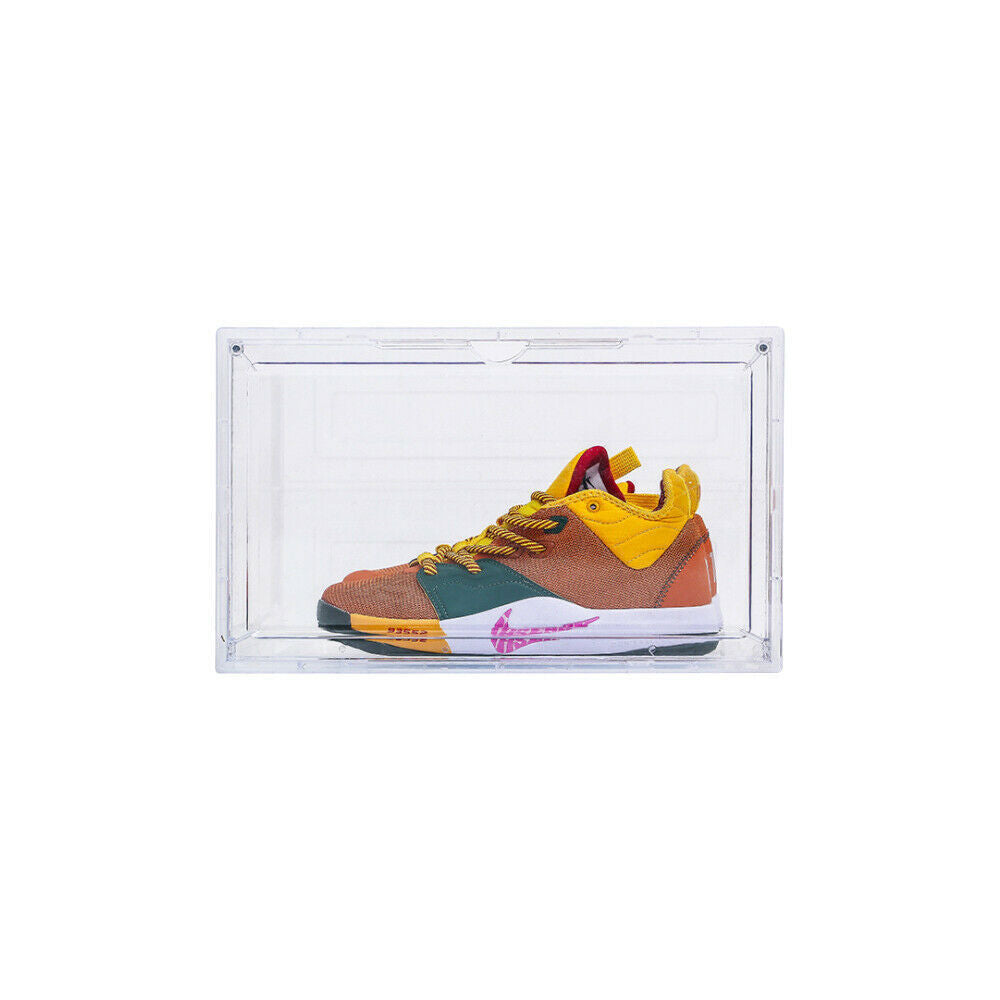 Magnetic Shoe Storage Box Drop Side/Front Sneaker Case Stackable Container XL